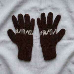 llavero alpaca (marrón con blanco)