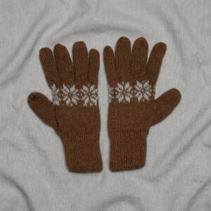 llavero alpaca (marrón con blanco)