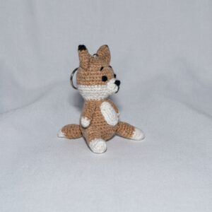 llavero alpaca (marrón con blanco)