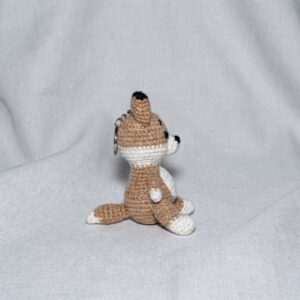 llavero alpaca (marrón con blanco)