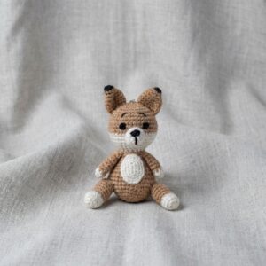 llavero alpaca (marrón con blanco)